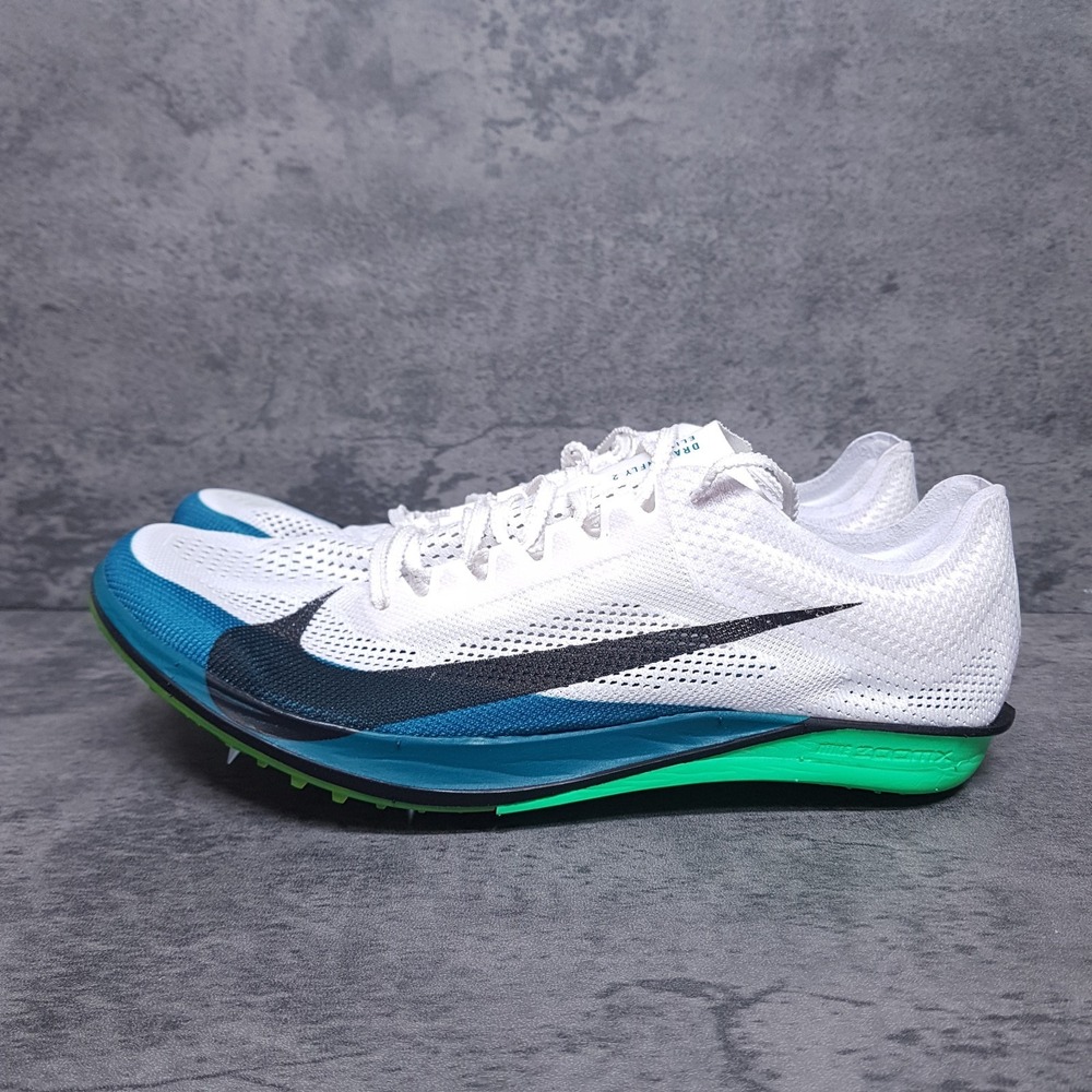NIKE ZoomX Dragonfly 2 Elite Track Spikes Mens 11 White Bright Spruce Green
